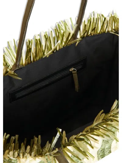 Rodebjer Large Lidiya Striped-pattern Fringed Tote Bag