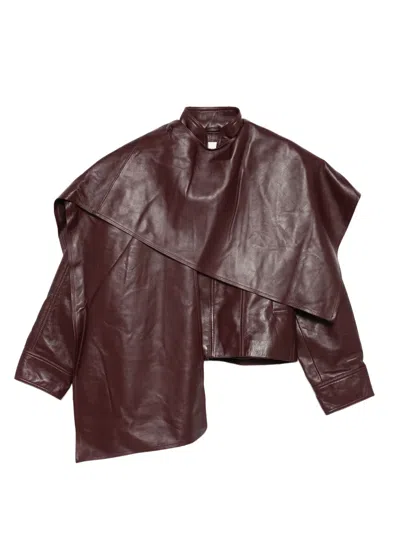 Ducie Naomi Leather Jacket In Brown