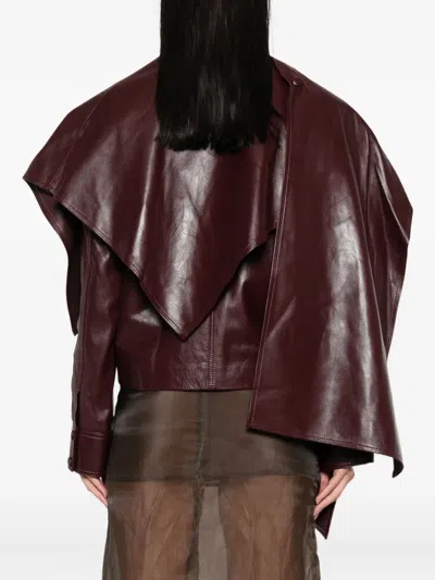 Ducie Naomi Leather Jacket In Brown