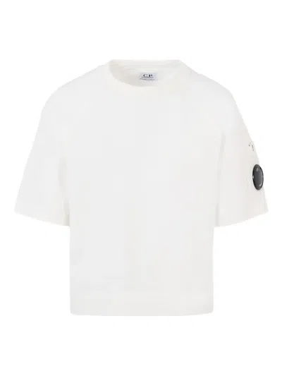 C.p. Company Lens-detail T-shirt In White