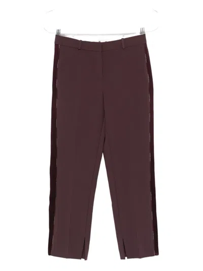Elisabetta Franchi Brown Pants In Burgundy