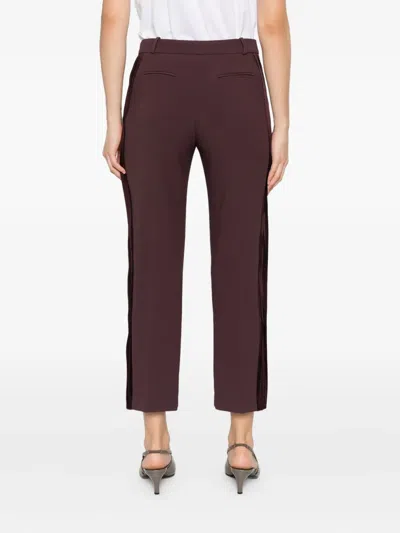 Elisabetta Franchi Brown Pants In Burgundy