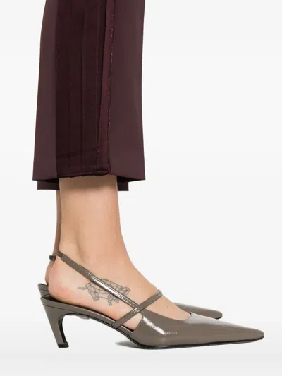 Elisabetta Franchi Brown Pants In Burgundy
