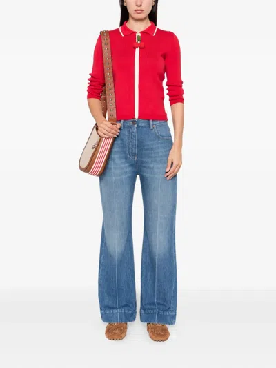 Valentino Multi-pocket Jeans In Blue