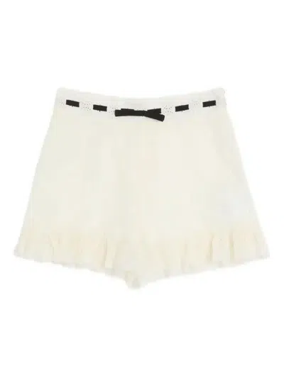 Valentino Daisy Sangallo Shorts - Women's - Cotton In Neutral