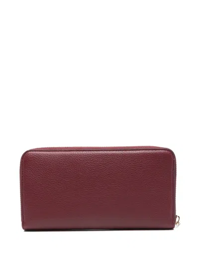 Liu •jo Logo Zip-around Wallet In Burgundy