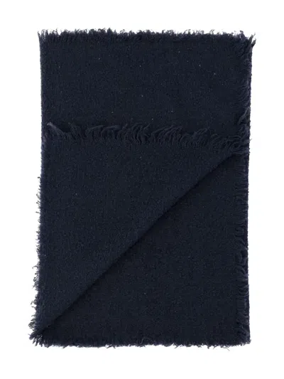 Faliero Sarti Altea Wool Blend Scarf With Sequins In Blue