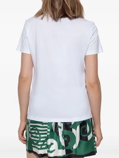 Max Mara Calcio Printed Logo T-shirt In White
