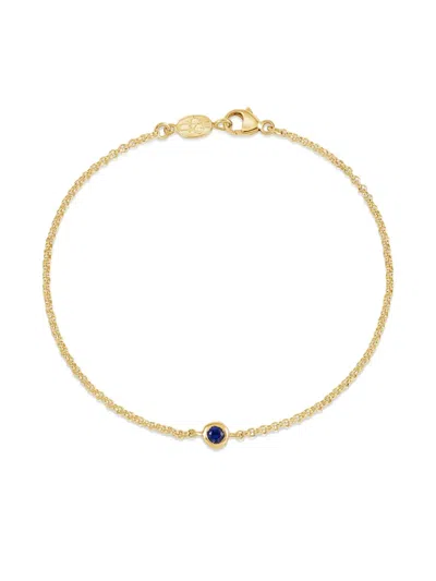 Dower & Hall Dewdrop Sapphire Bracelet In Gold