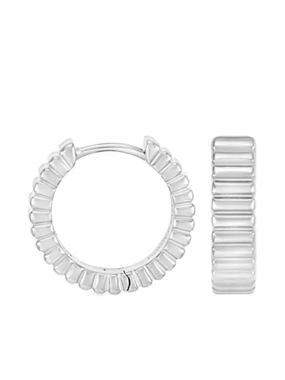 Dower & Hall Medium Humbug Earrings In Metallic