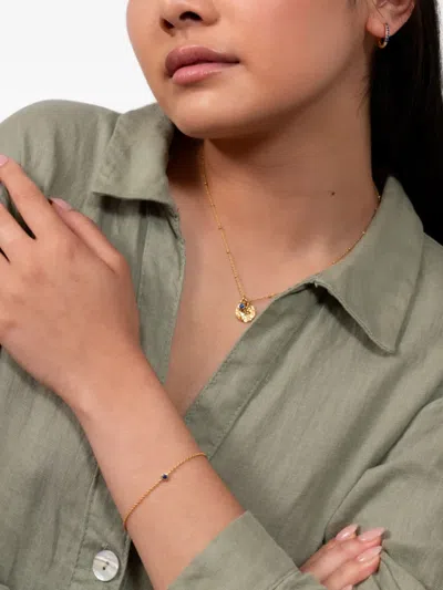 Dower & Hall Dewdrop Sapphire Bracelet In Gold