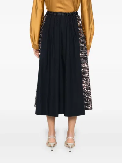 Forte Forte Sequin-embellished Midi Skirt In Black
