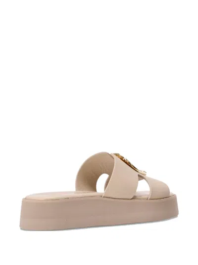 Kotris Sandals Platform Leather Medallion Sandals