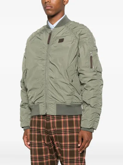 Moschino Blazer Ribbed Sleeve Zip Pockets In Gray