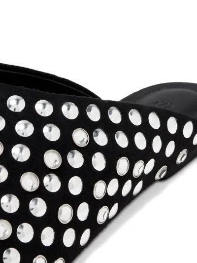 Schutz Crystal-embellished Ballet Flats In Black