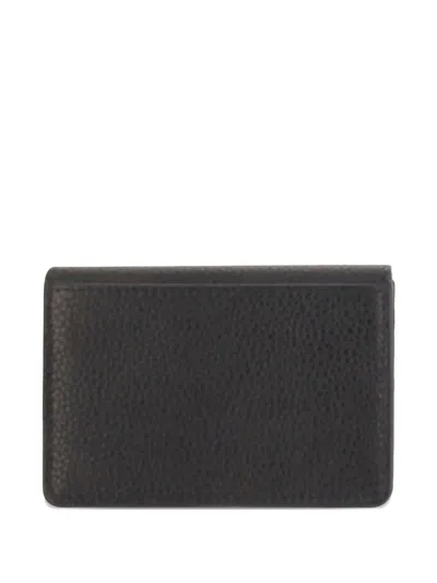 Ferragamo Gancini-plaque Leather Wallet In Black