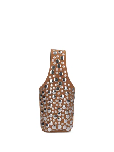 Khaite Livia Studded Suede Bucket Bag