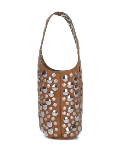 Khaite Livia Studded Suede Bucket Bag