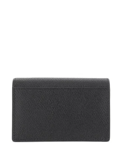 Valentino Logo-plaque Leather Wallet In Black