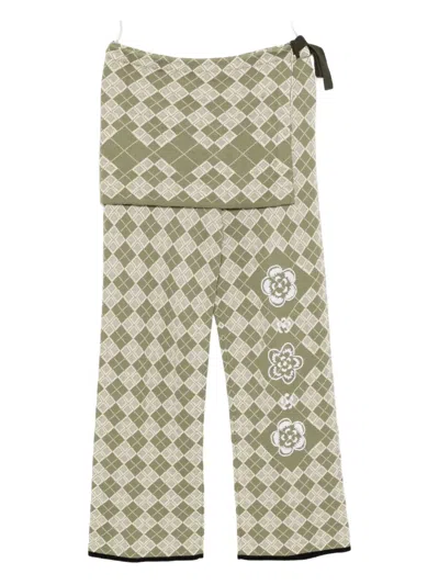 Yanyan Knits Checked Trousers