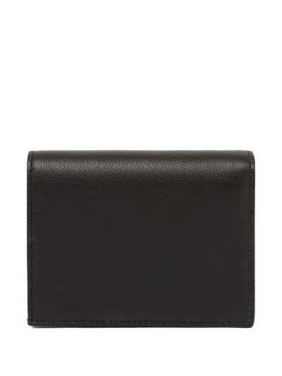 Tom Ford Natural Grain Leather Padlock Compact Wallet In Black