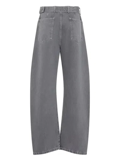 Lemaire Grey Twisted Belted Cotton Jeans