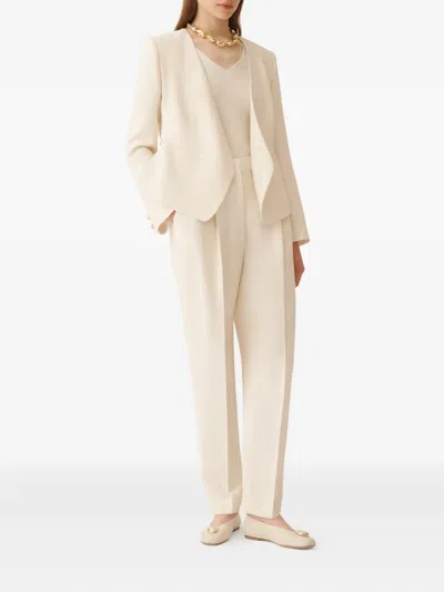 Fabiana Filippi Embellished Open-front Cady Jacket In Neutral