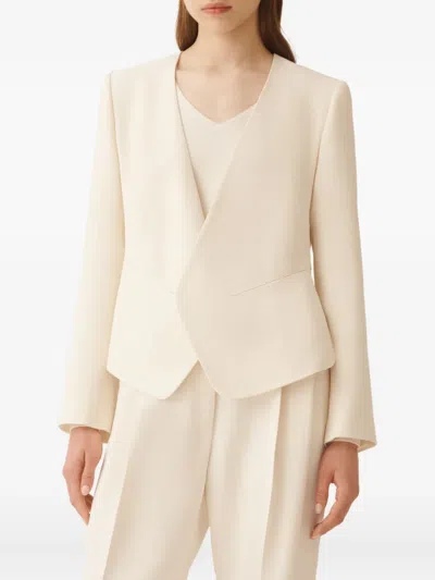 Fabiana Filippi Embellished Open-front Cady Jacket In Neutral