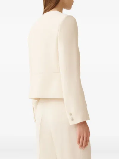 Fabiana Filippi Embellished Open-front Cady Jacket In Neutral