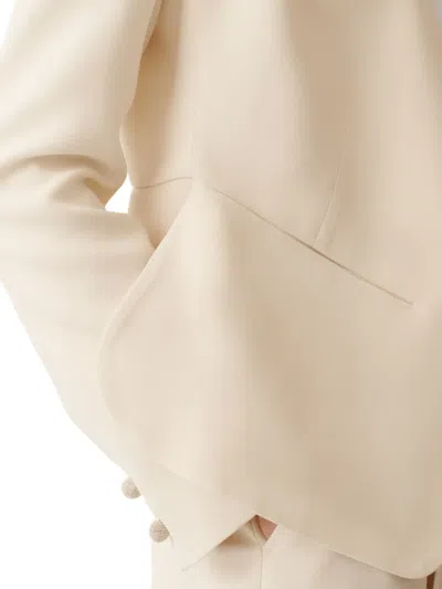 Fabiana Filippi Embellished Open-front Cady Jacket In Neutral