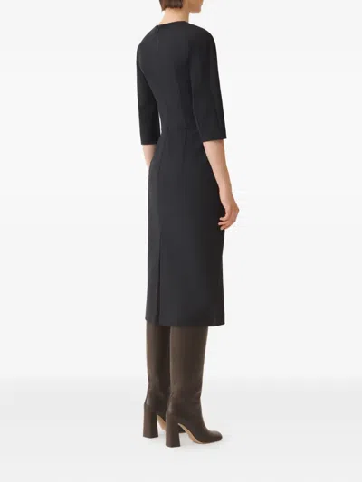 Fabiana Filippi Button-embellished Midi Dress In Black