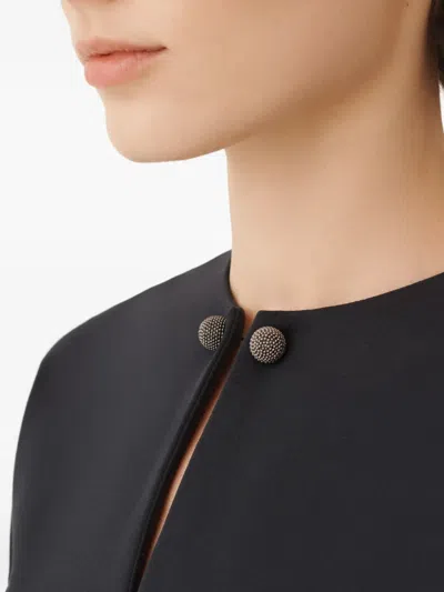 Fabiana Filippi Button-embellished Midi Dress In Black