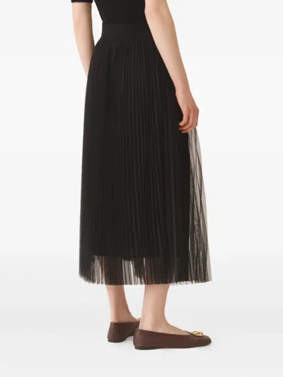 Fabiana Filippi Pleated Midi Skirt In Black