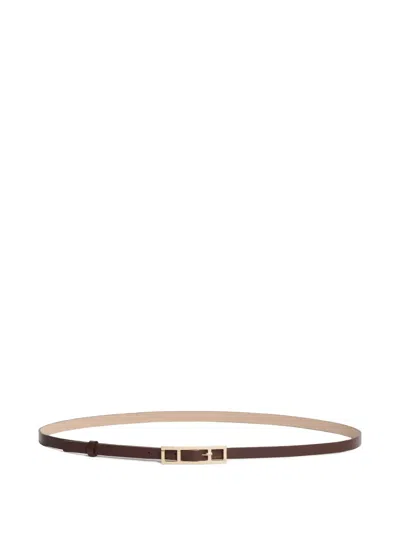 Fabiana Filippi Leather Buckled Belt In Brown