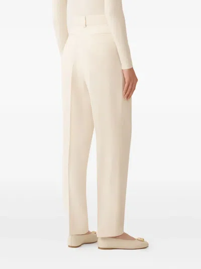 Fabiana Filippi Cady Pleated-front Trousers In Neutral