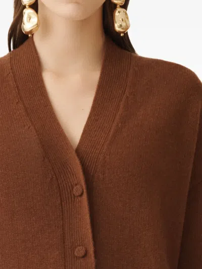 Fabiana Filippi Cashmere And Silk Sweater In Brown