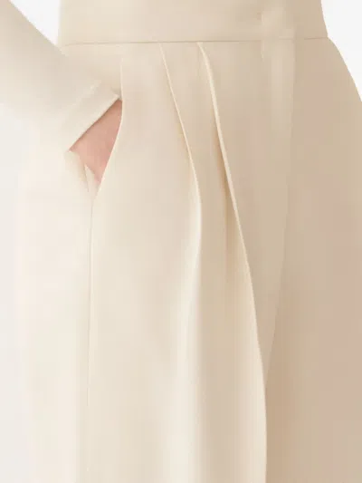 Fabiana Filippi Cady Pleated-front Trousers In Neutral