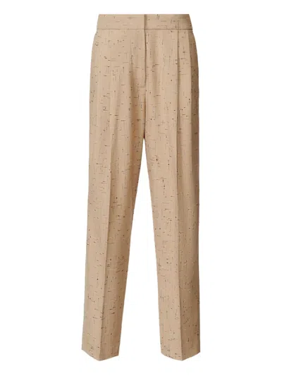 Fabiana Filippi Pleated Speckled Trousers In Neutral