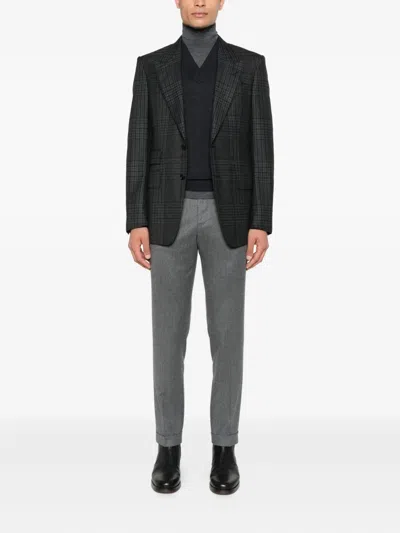 Paolo Pecora Roll-neck Wool Sweater In Gray