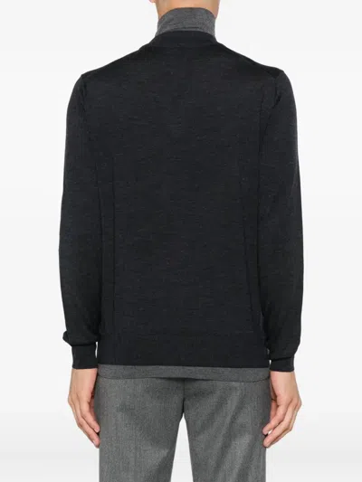 Paolo Pecora Roll-neck Wool Sweater In Gray