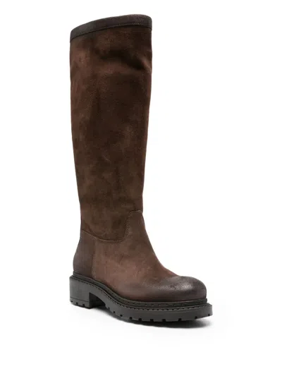 Metisse 40mm Suede Knee-high Boots In Brown