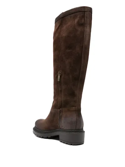 Metisse 40mm Suede Knee-high Boots In Brown