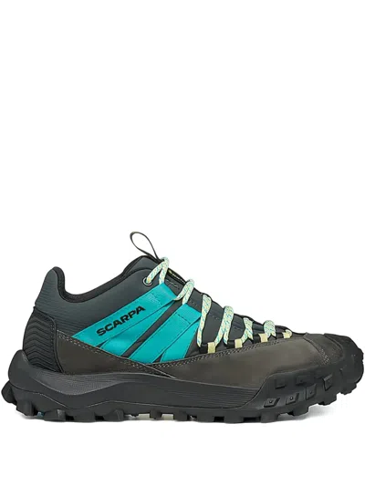 Scarpa Lace-up Rubber Sole Trainers In Black