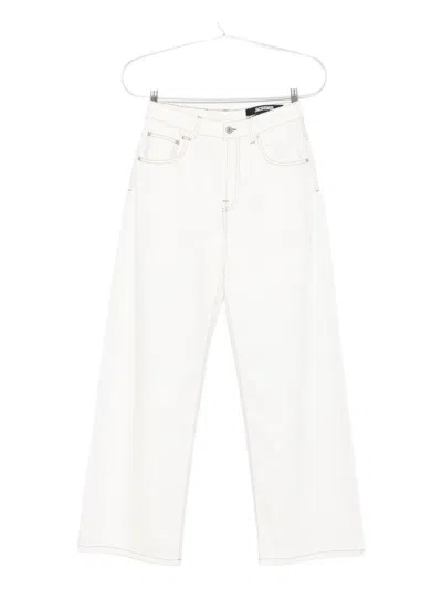 Jacquemus Le De-nimes Wide-leg Jeans In White