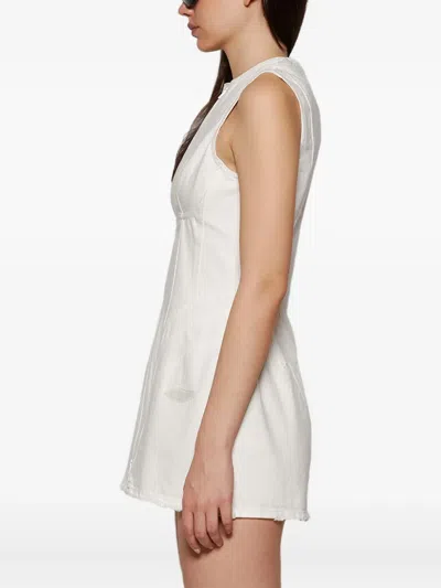 Natasha Zinko Perfect Body Zip-front Corset Mini Dress In White