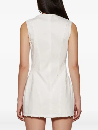 Natasha Zinko Perfect Body Zip-front Corset Mini Dress In White