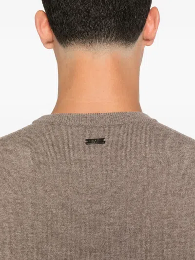 Corneliani Crew-neck Wool Sweater In Neutral