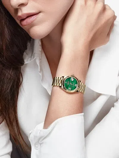 Pre-owned Rolex Datejust 31mm In Green