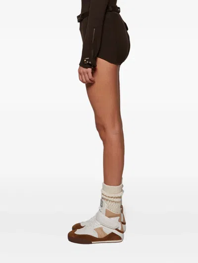 Magda Butrym Belted Ribbed-knit Shorts