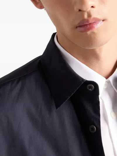 Prada Patch-pocket Cotton Shirt In White